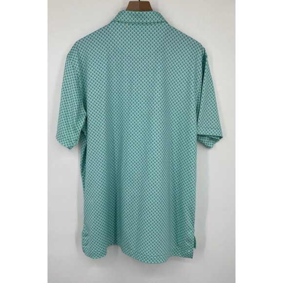 Peter Millar Summer Comfort Polo Shirt Mens Large Green Skulls Pine Hills Logo - Picture 3 of 9